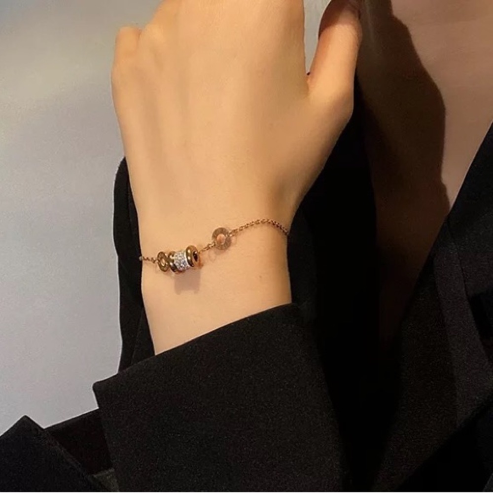 New Gold Crystal Charm Bracelet